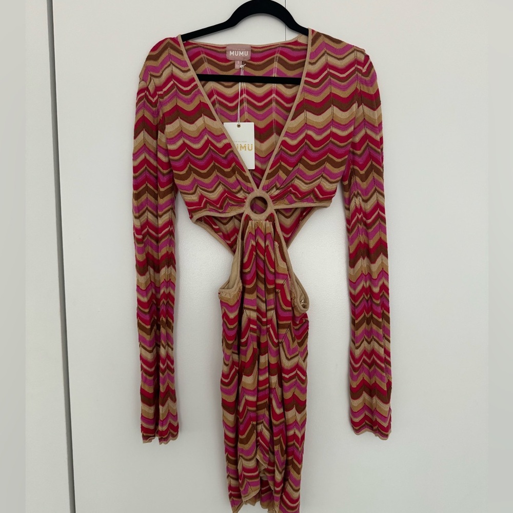 NWT Show Me Your Mumu Knit Cutout Mini Dress
